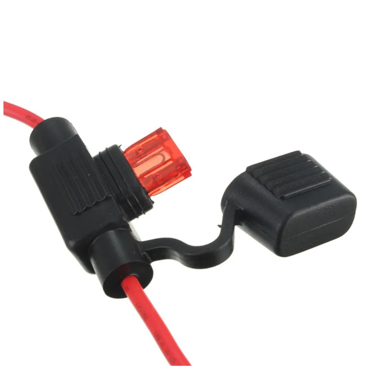 Portafusibles inserción automotriz impermeable 3,9cm 10A rojo pequeño moto autos energía fusible