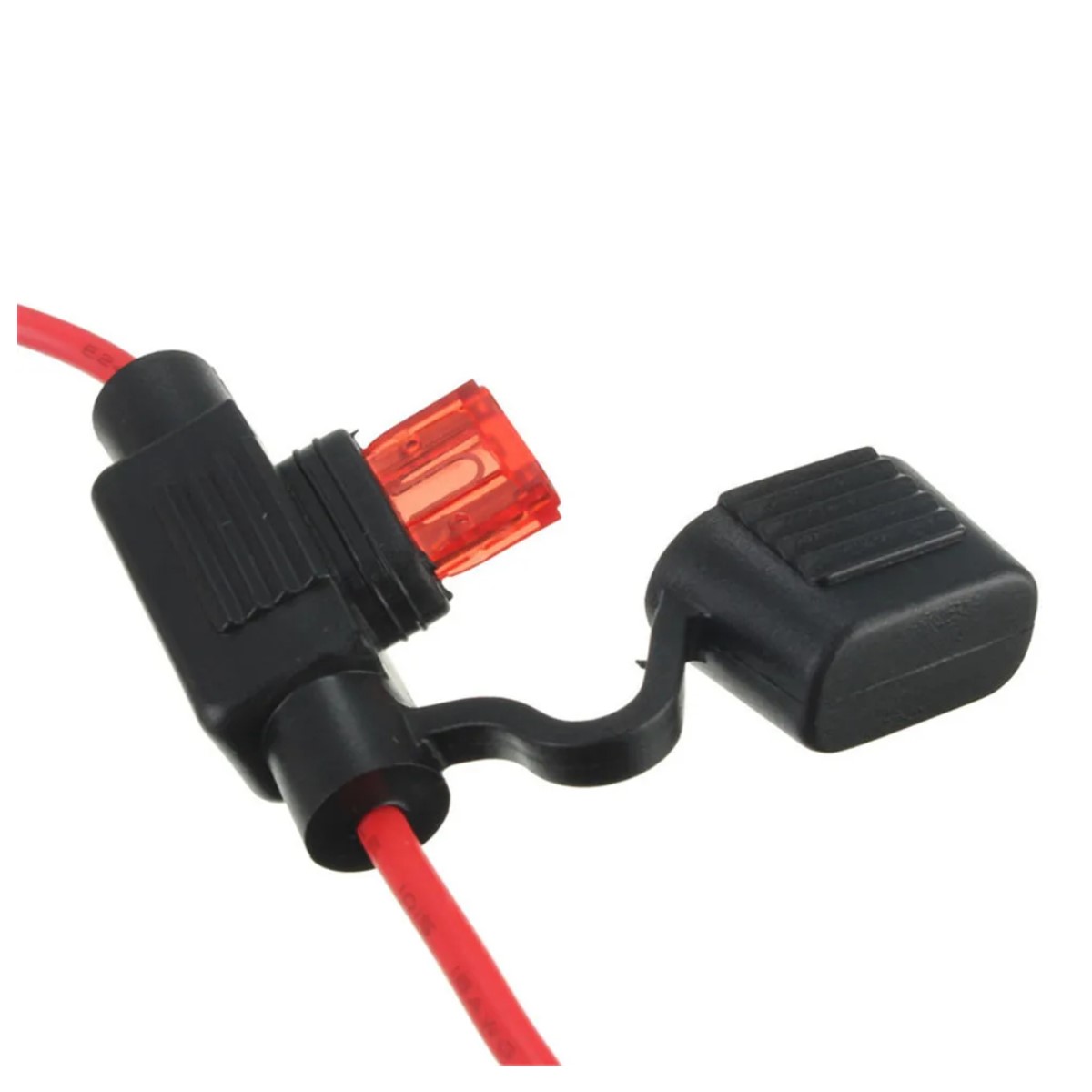 Portafusibles inserción automotriz impermeable 3,9cm 10A rojo pequeño moto autos energía fusible