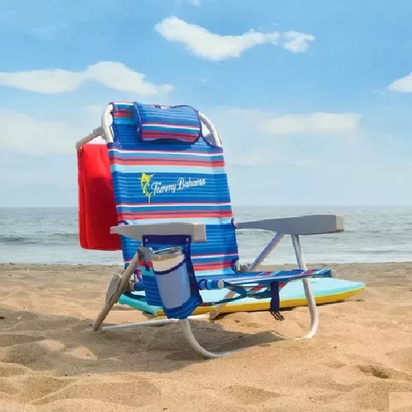 Silla De Playa Tommy Bahama Portátil 5 Posiciones Cojín Ergonómico