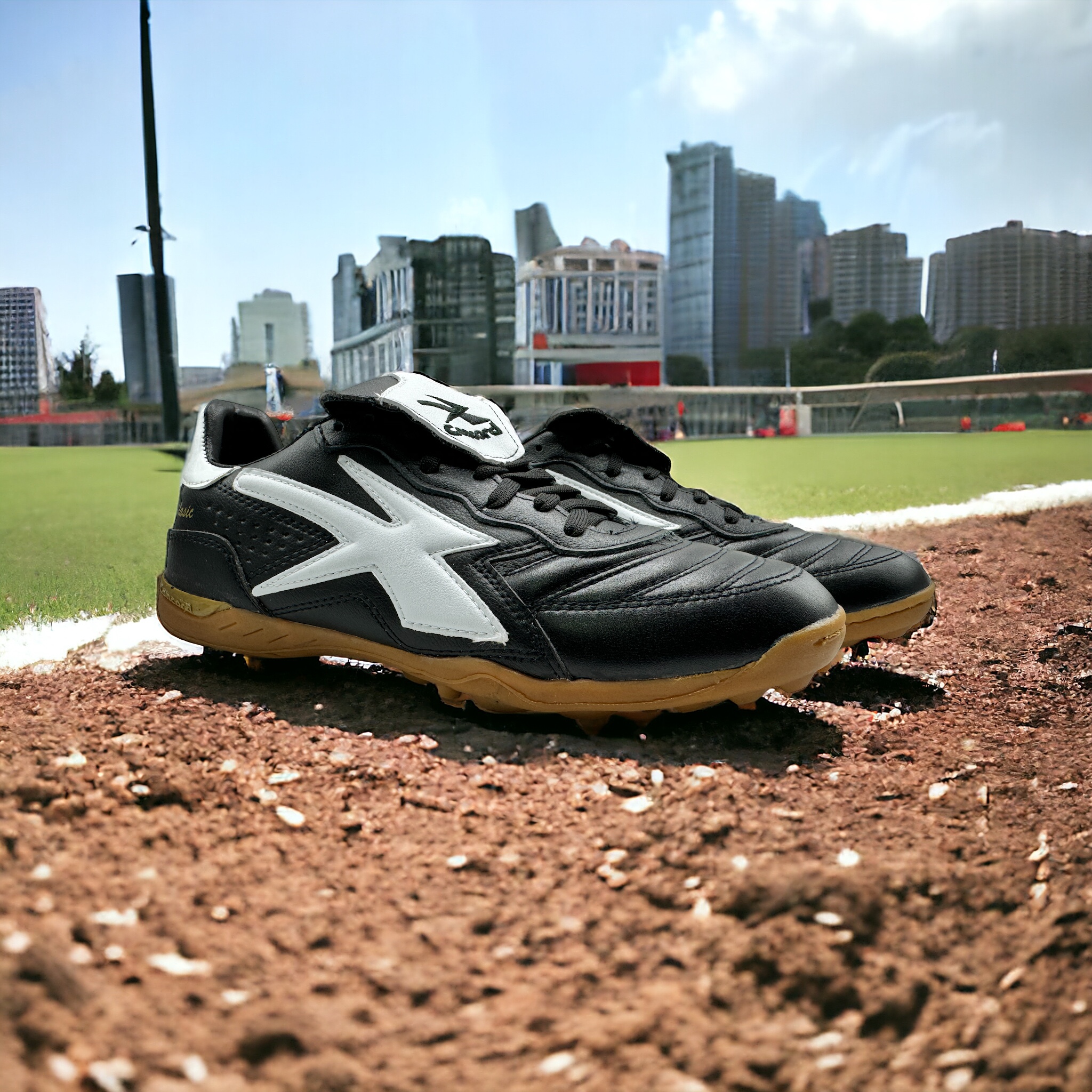 Tenis Fútbol Multitaco Concord Negro Ámbar Piel S208qn.