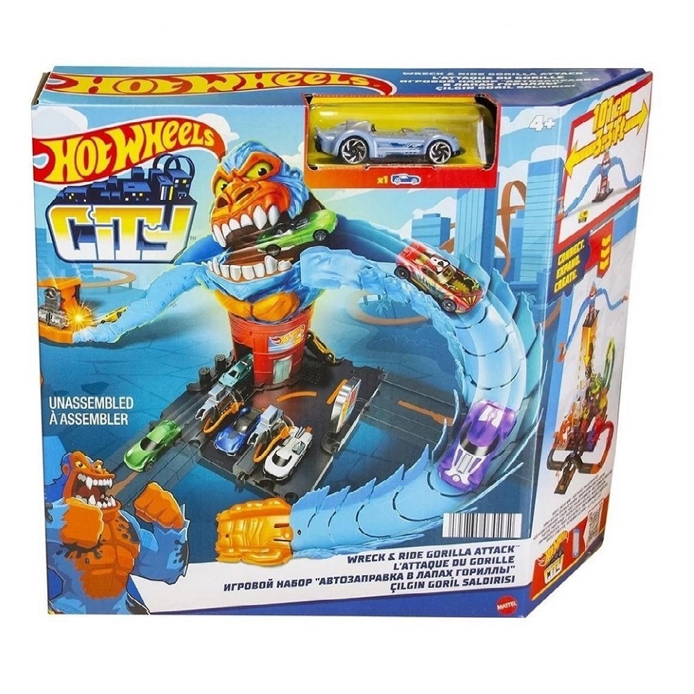 Hot Wheels City Wreck Ride Gorilla Attack Con 1 Auto De Rue