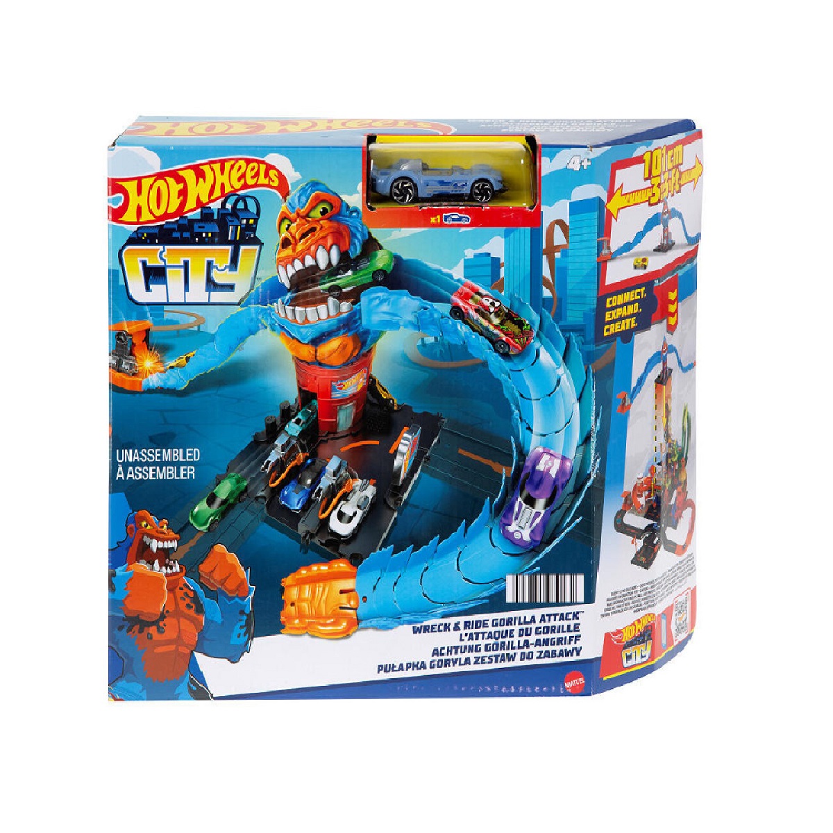 Hot Wheels City Wreck Ride Gorilla Attack Con 1 Auto De Rue