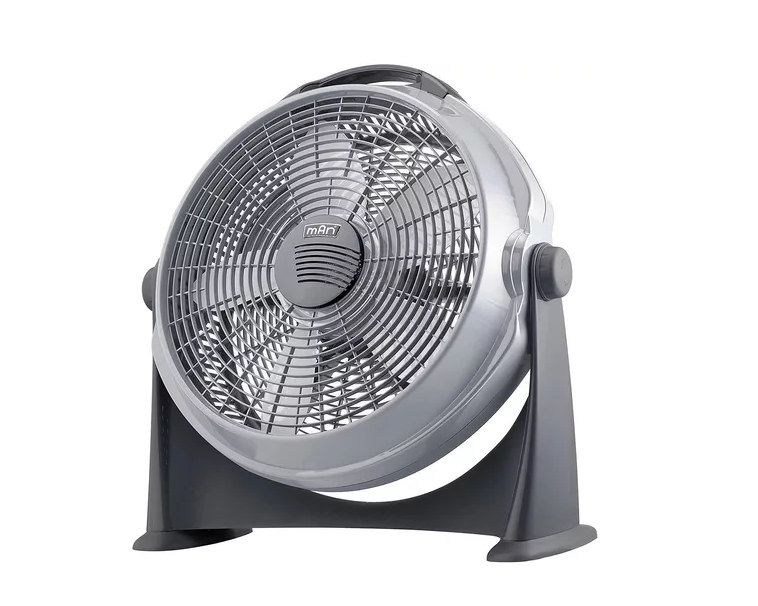 Ventilador De Piso Man Freal - 2020 Gris Con 5 Aspas De Plástico, 20" Diametro