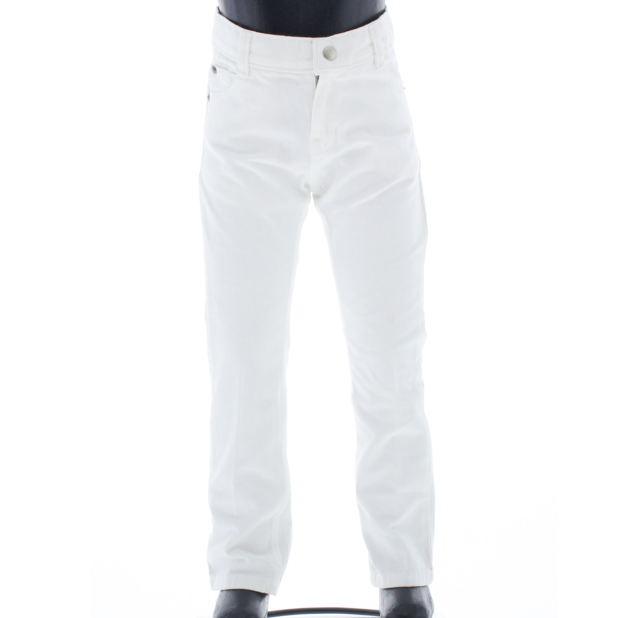 Pantalon Jeans Gabardina Para Niño Color Blanco 3692 2 a 18 Años.