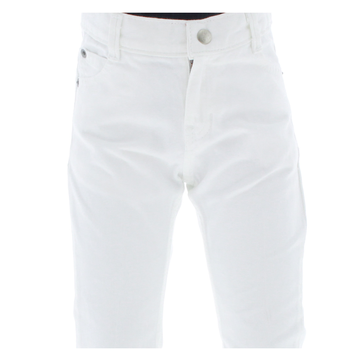 Pantalon Jeans Gabardina Para Niño Color Blanco 3692 2 a 18 Años.