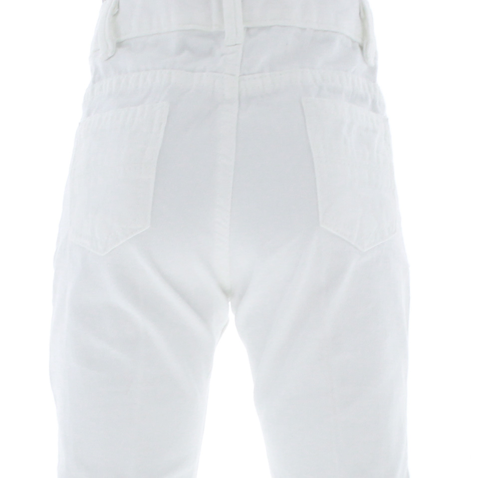 Pantalon Jeans Gabardina Para Niño Color Blanco 3692 2 a 18 Años.