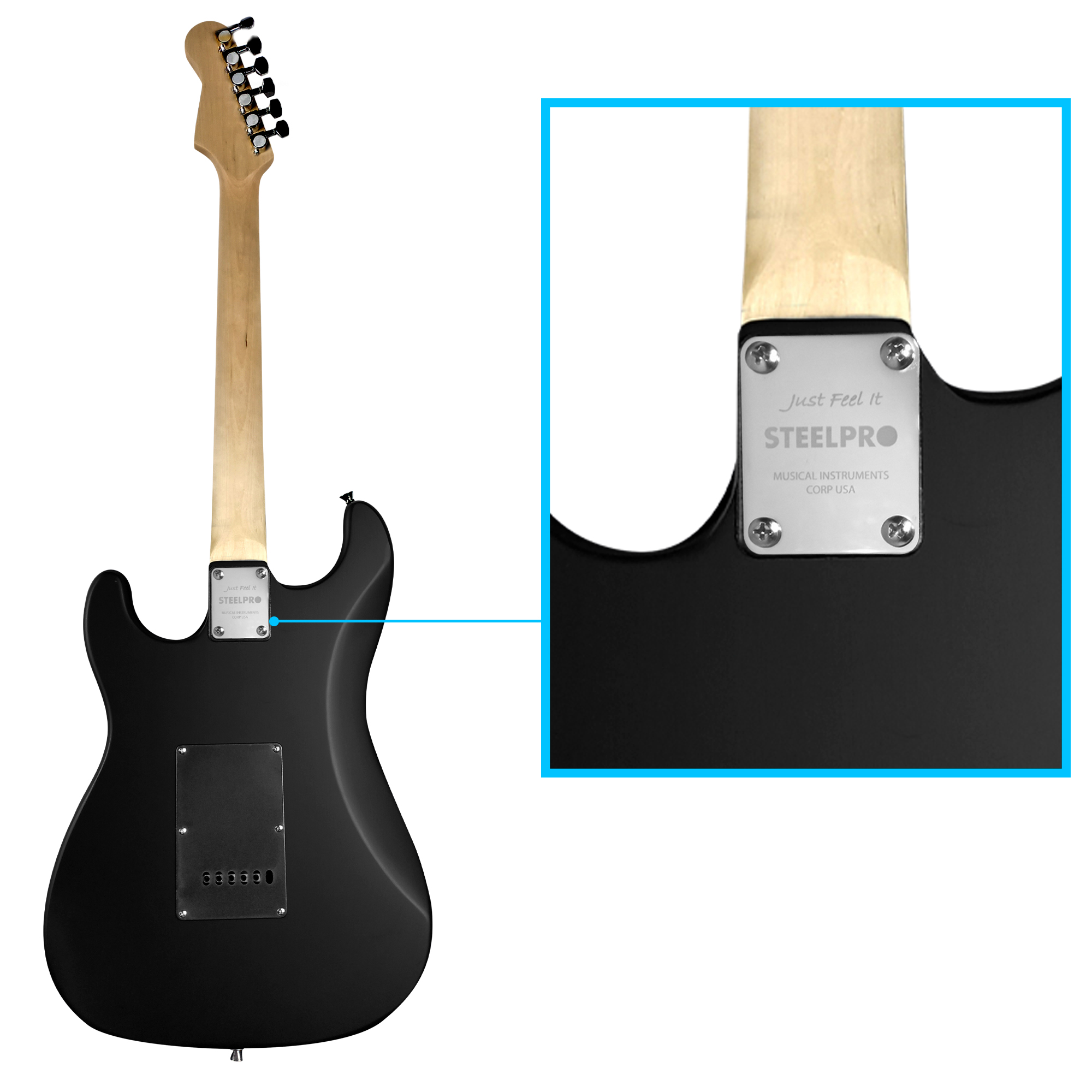 Paquete Guitarra Electrica Jethro Series By  steelpro 025 Orientación De La Mano Diestro