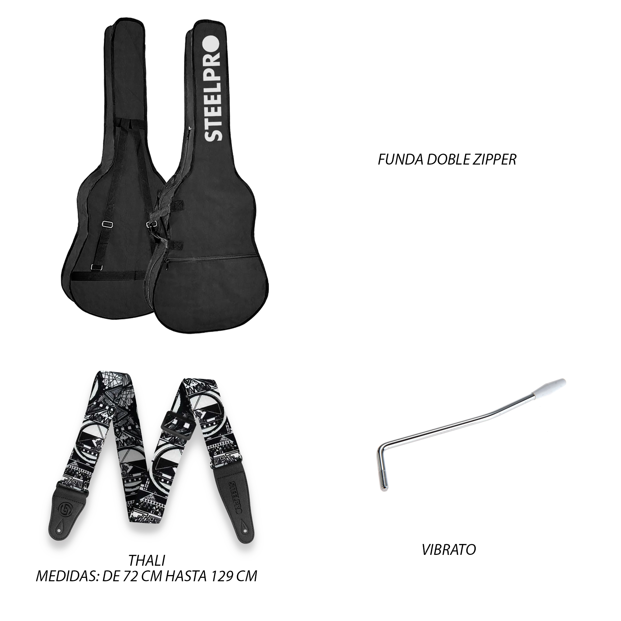 Paquete Guitarra Electrica Jethro Series By  steelpro 025 Orientación De La Mano Diestro