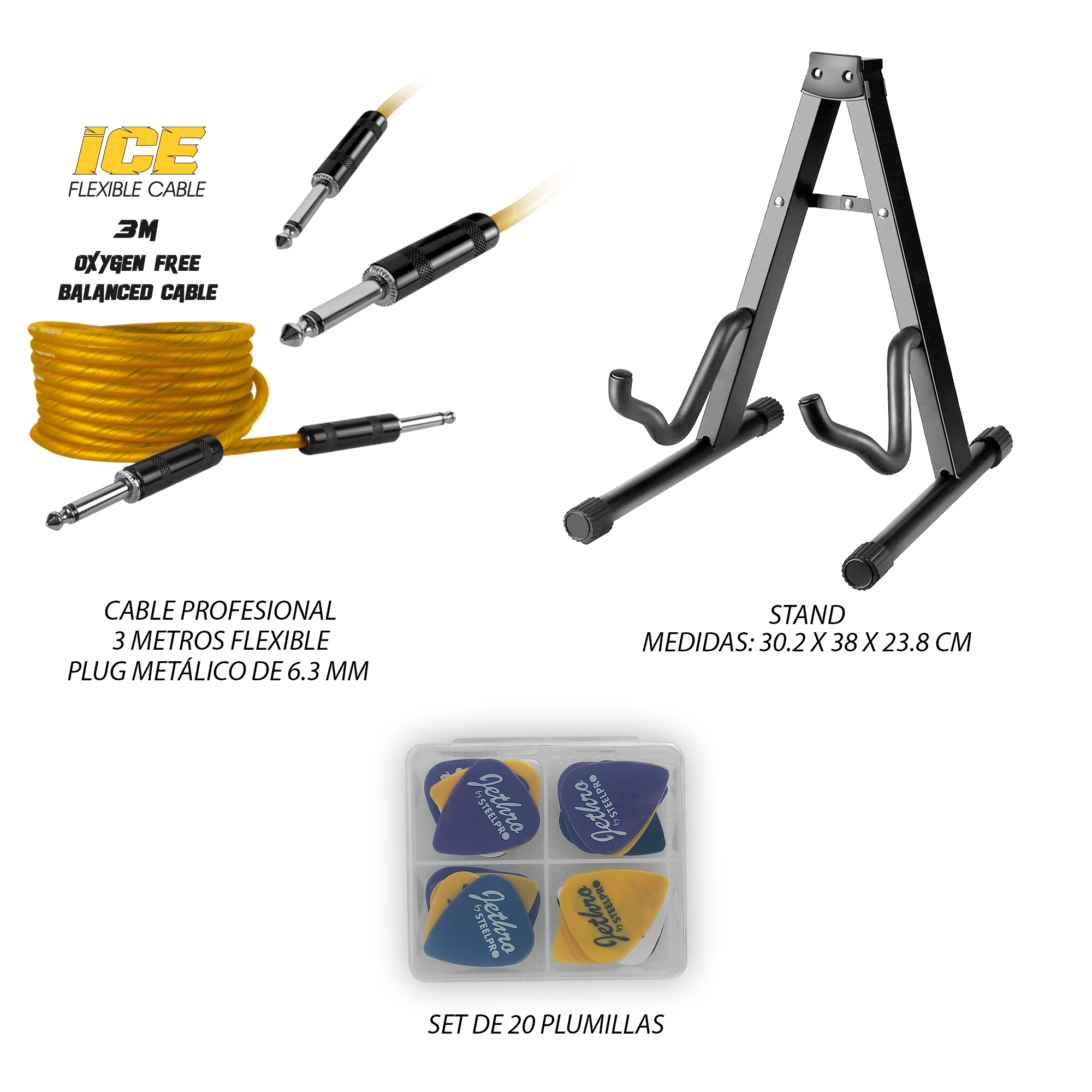 Paquete Guitarra Electrica Jethro Series By  steelpro 025 Orientación De La Mano Diestro