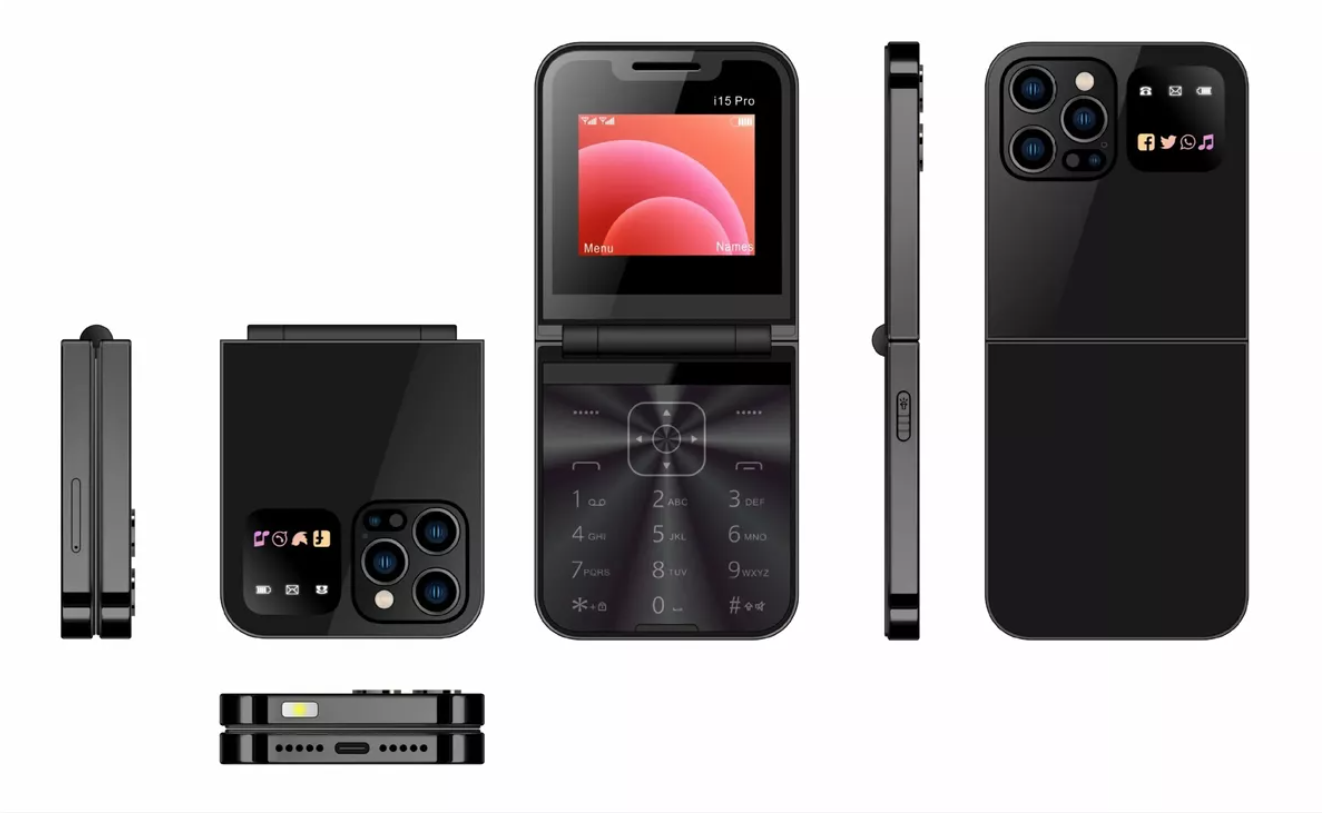 Celular Teclado Plegable I15 Pro Blanco Dual Sim Para Personas Mayores
