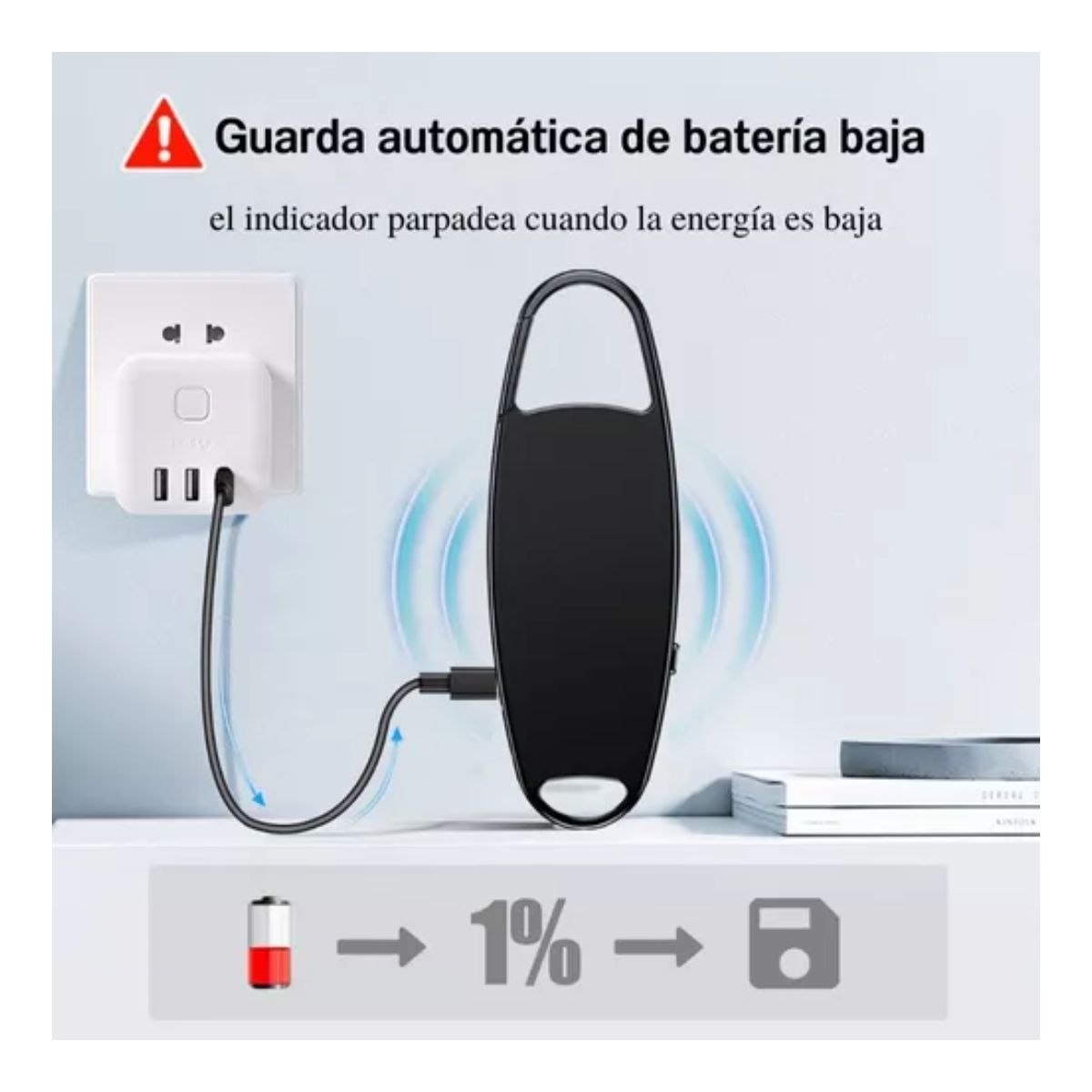 V13 Mini Usb 64gb Recorder, Grabadora Activada Por Voz NEGRO