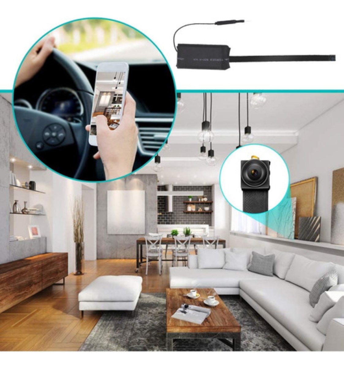 Cámara de seguridad Genérica Módulo 9.8ni con resolución de 2MP negra