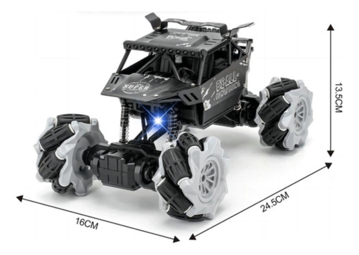 Coche De Control Remoto Todoterreno De Aleación Cuatro Vías M765-37A-negro