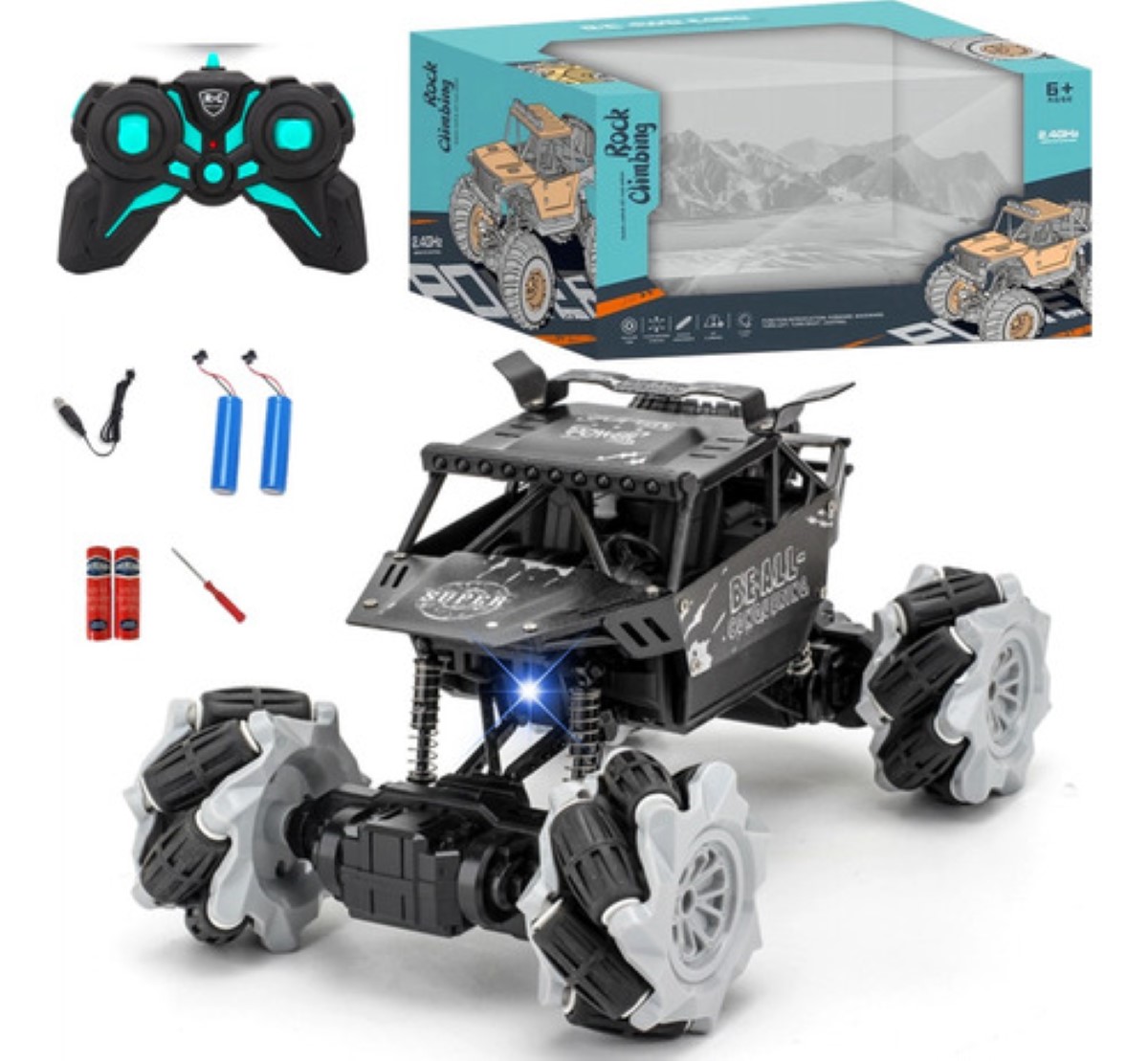 Coche De Control Remoto Todoterreno De Aleación Cuatro Vías M765-37A-negro