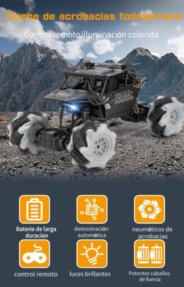 Coche De Control Remoto Todoterreno De Aleación Cuatro Vías M765-37A-negro