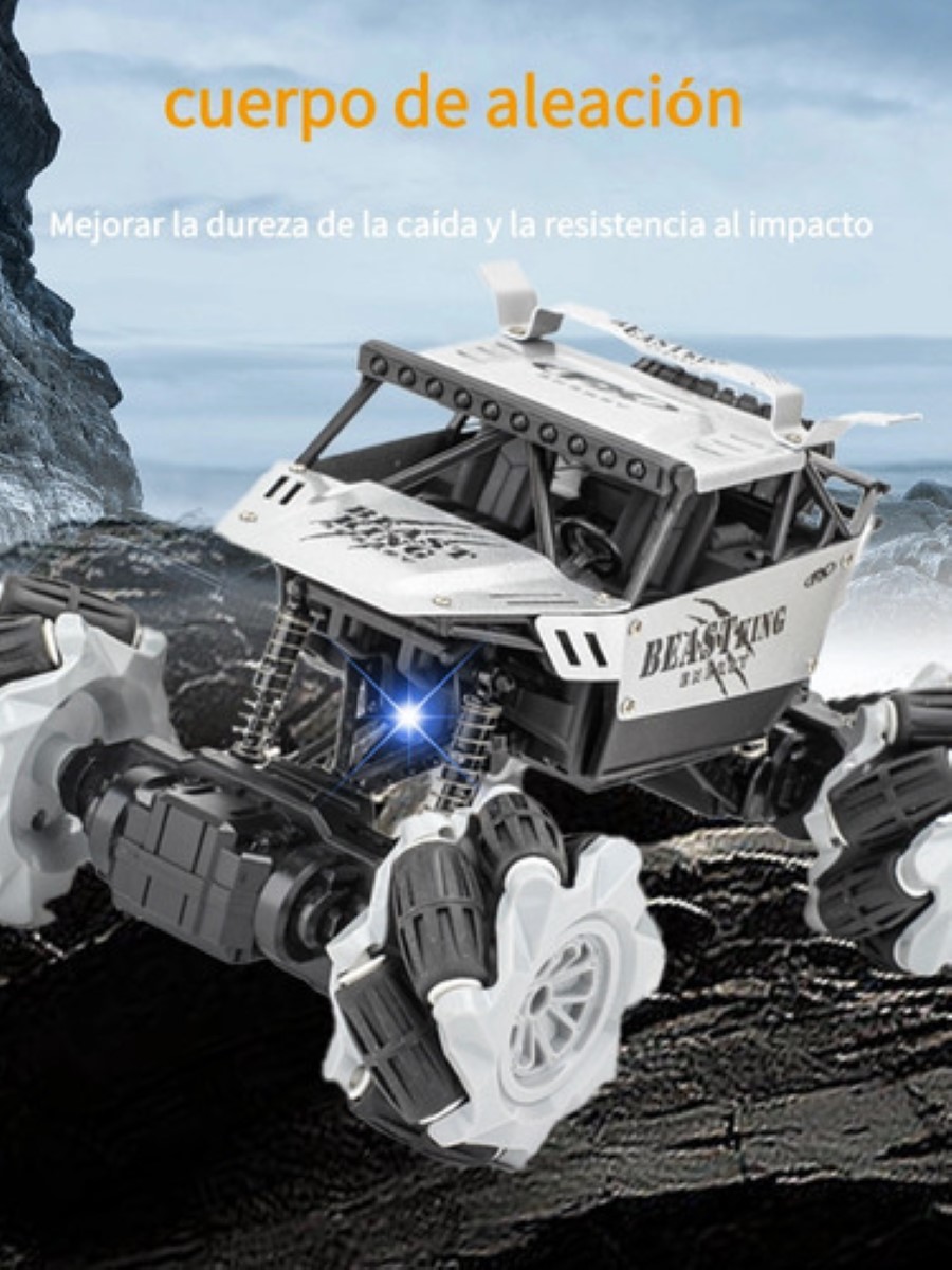 Coche De Control Remoto Todoterreno De Aleación Cuatro Vías M765-37A-plata