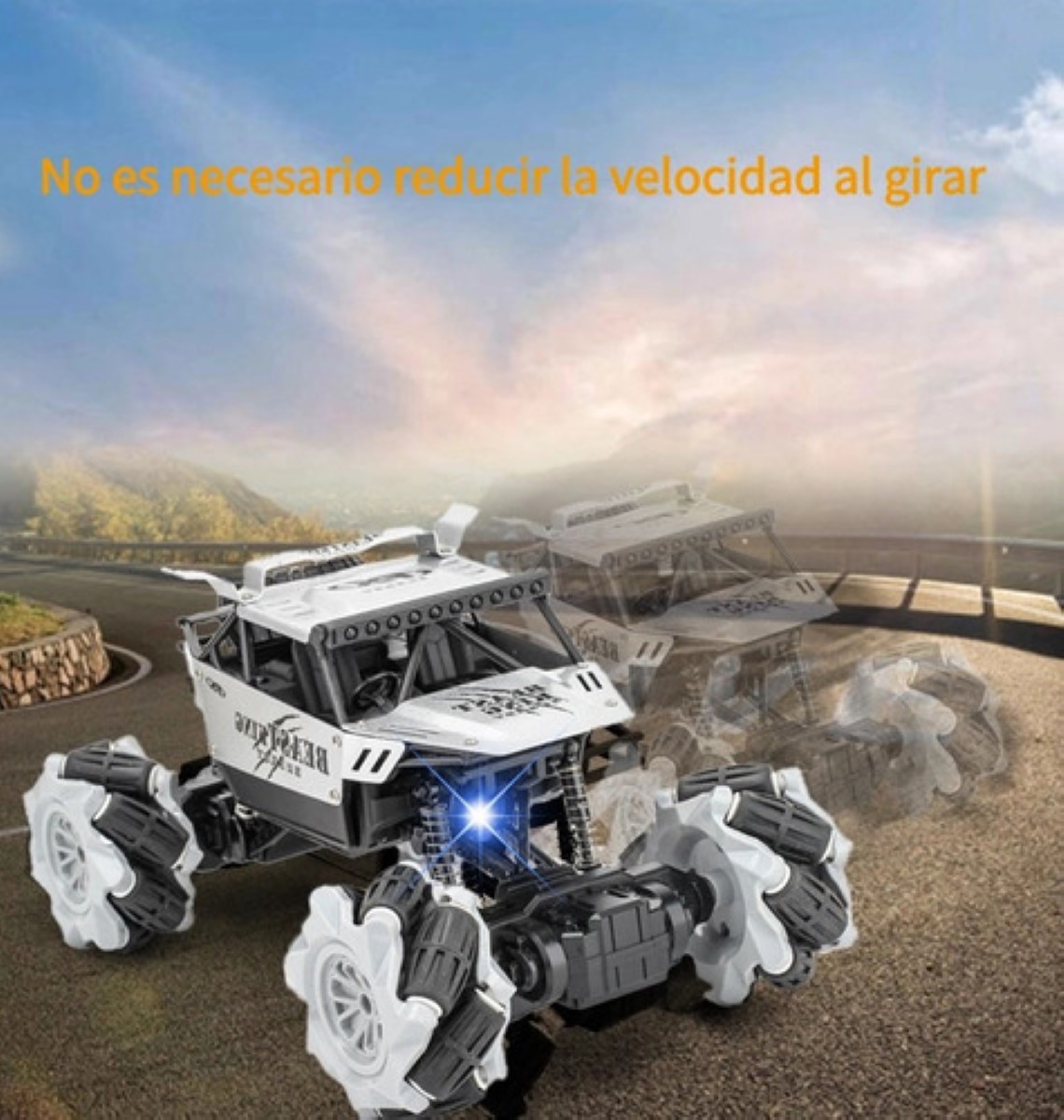 Coche De Control Remoto Todoterreno De Aleación Cuatro Vías M765-37A-plata