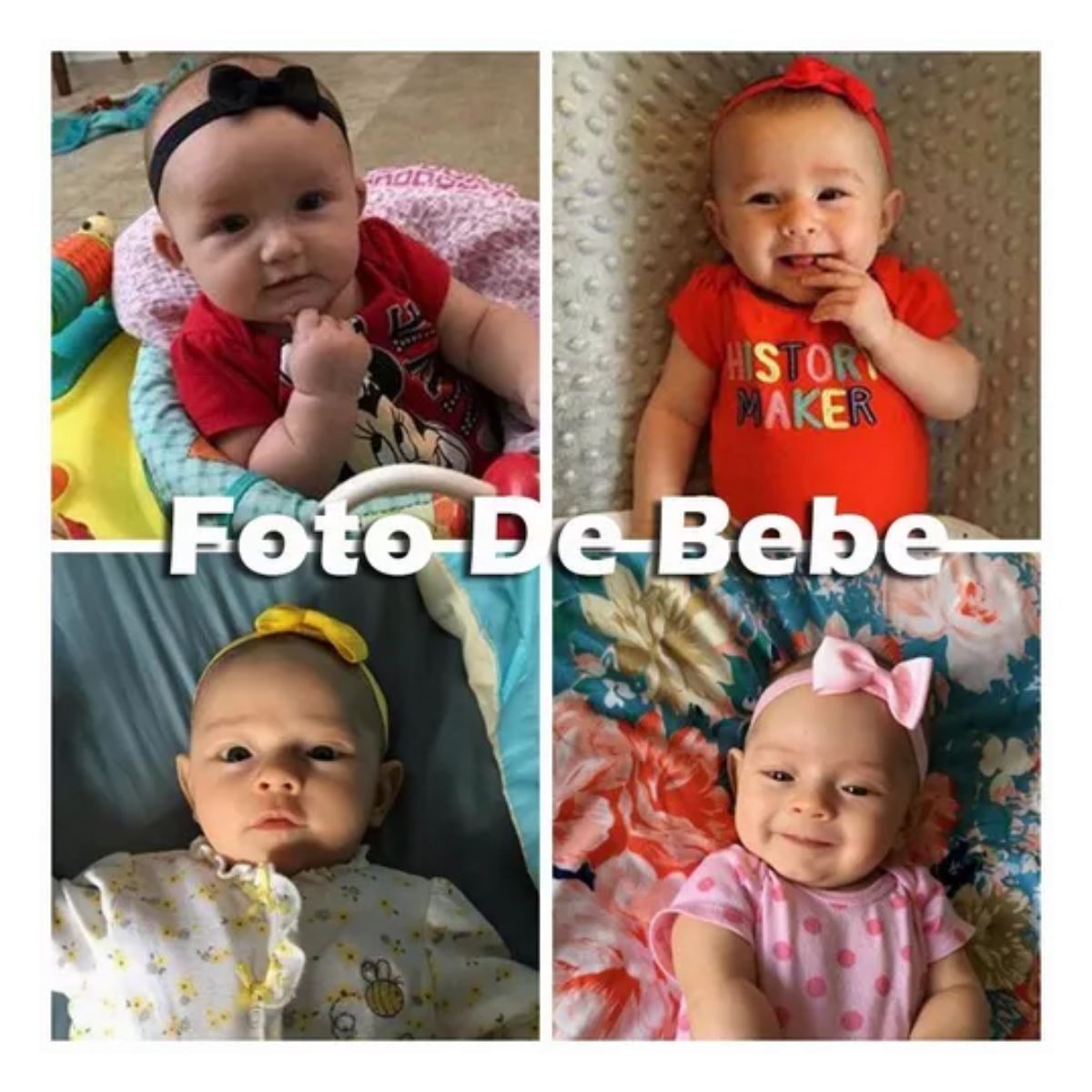 Vincha Elastizada Con Moño De 7 Cm Para Bebés, 20 Colores