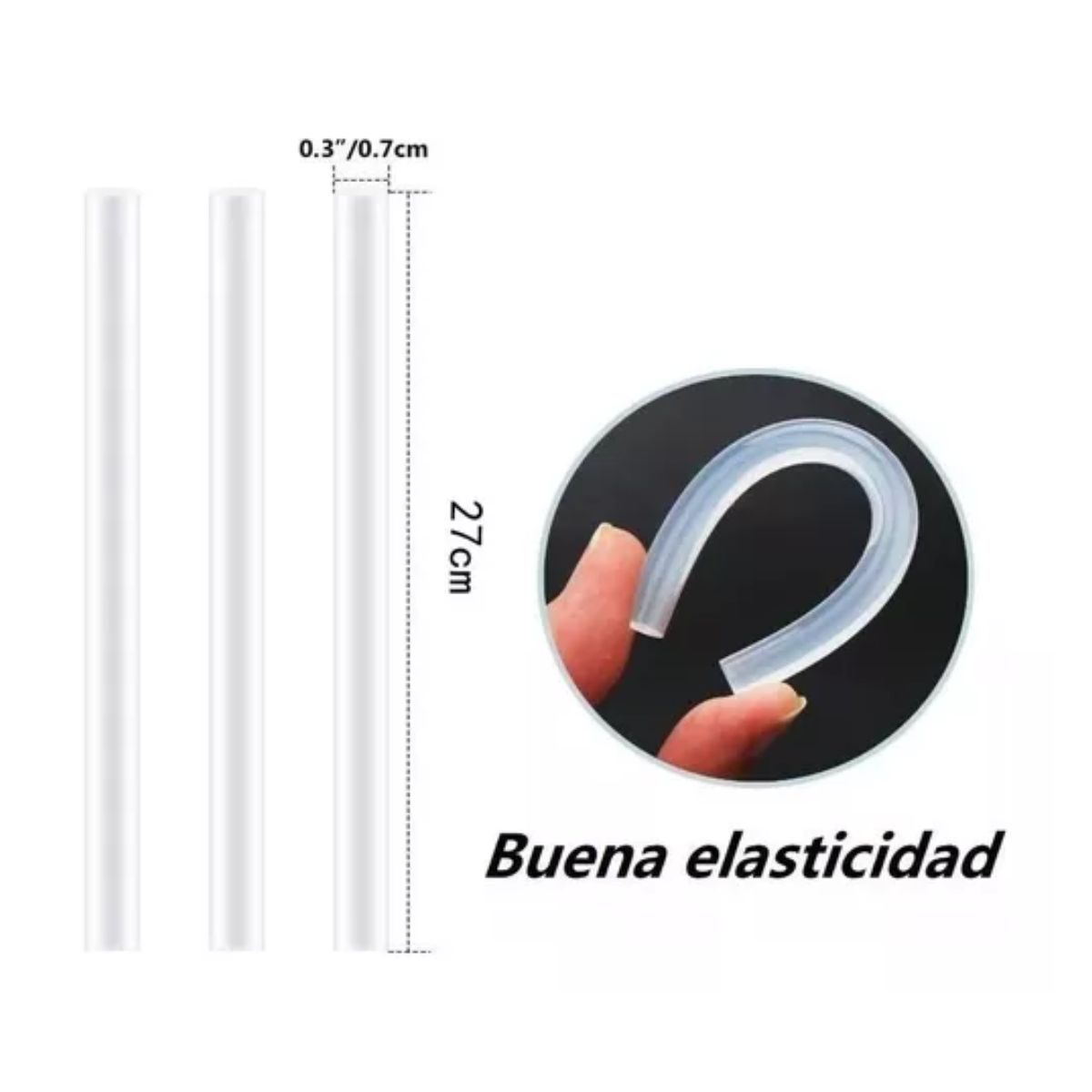 100pcs Silicon Para Pistola 7 x 270mm Blanco Barra De Silicon