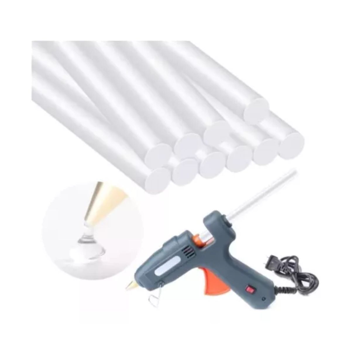 100pcs Silicon Para Pistola 7 x 270mm Blanco Barra De Silicon