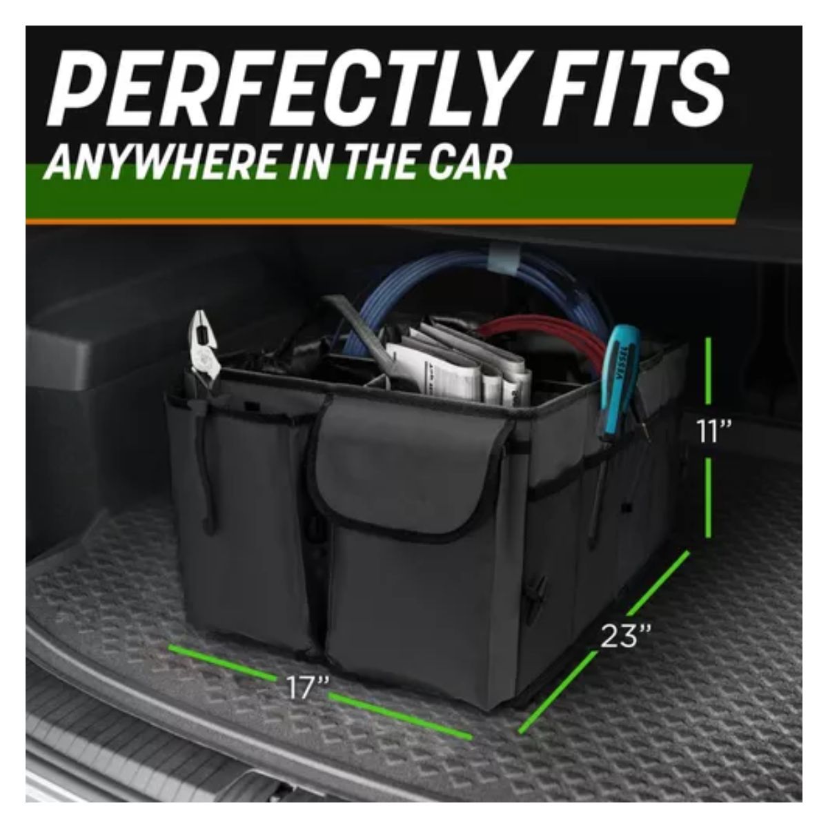 Organizador De Cajuela Auto Carro Interior Coche Accesorios negro