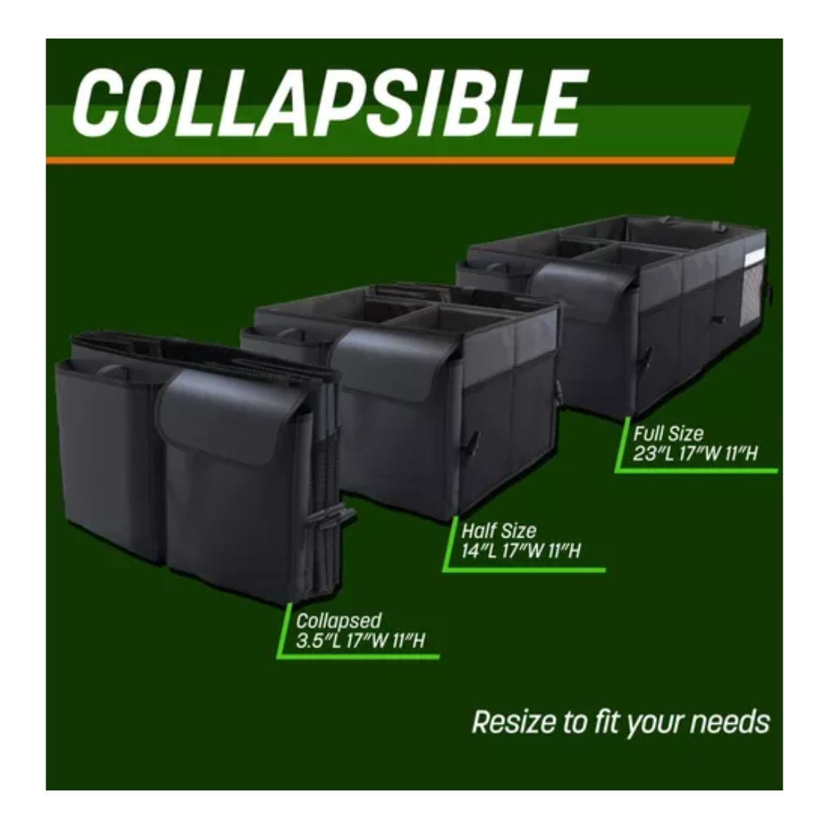 Organizador De Cajuela Auto Carro Interior Coche Accesorios negro