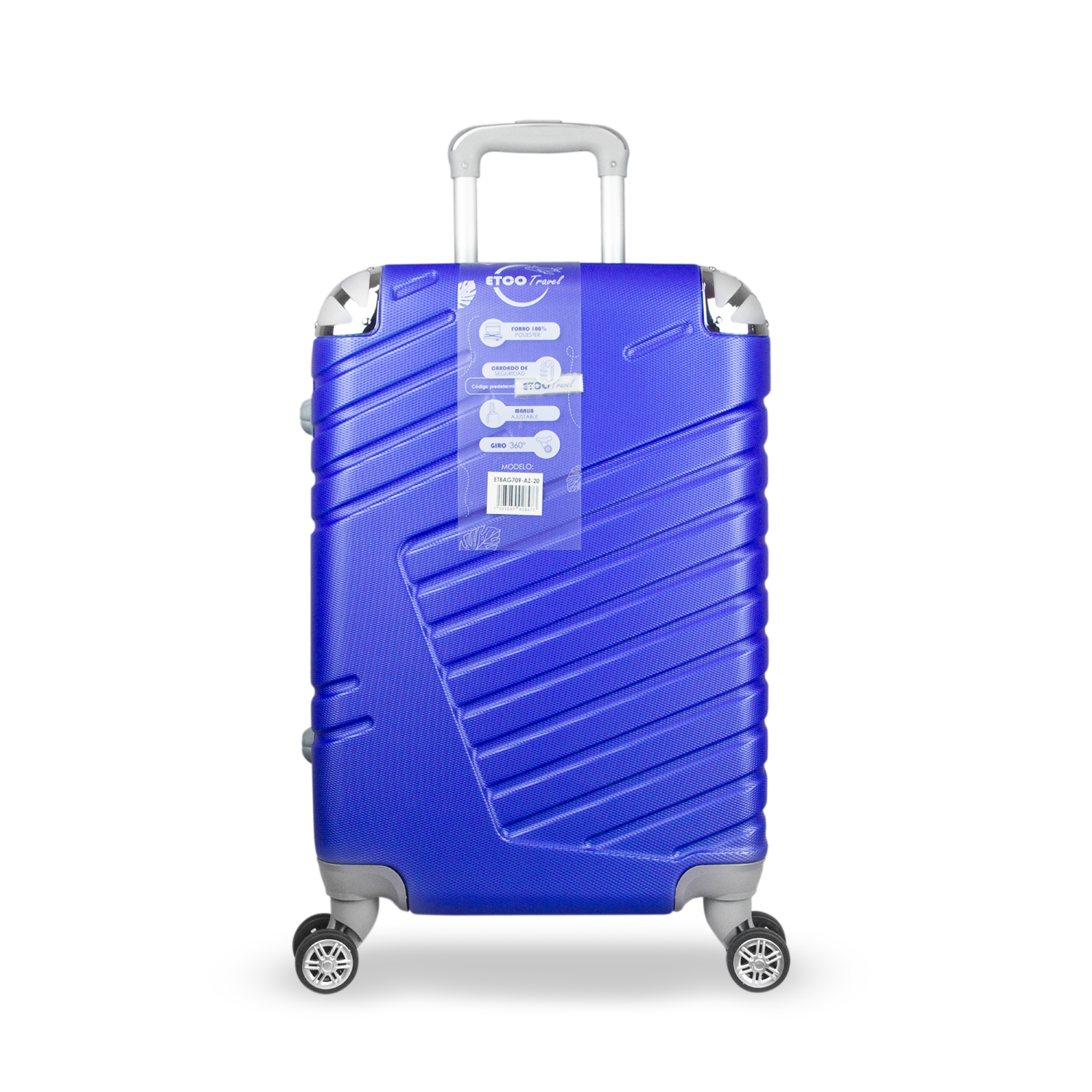 Maleta De Viaje Ligera 20 Pulgadas Etco Travel Equipaje De Mano Azul Rey para Avion con Ruedas 360 Barata.