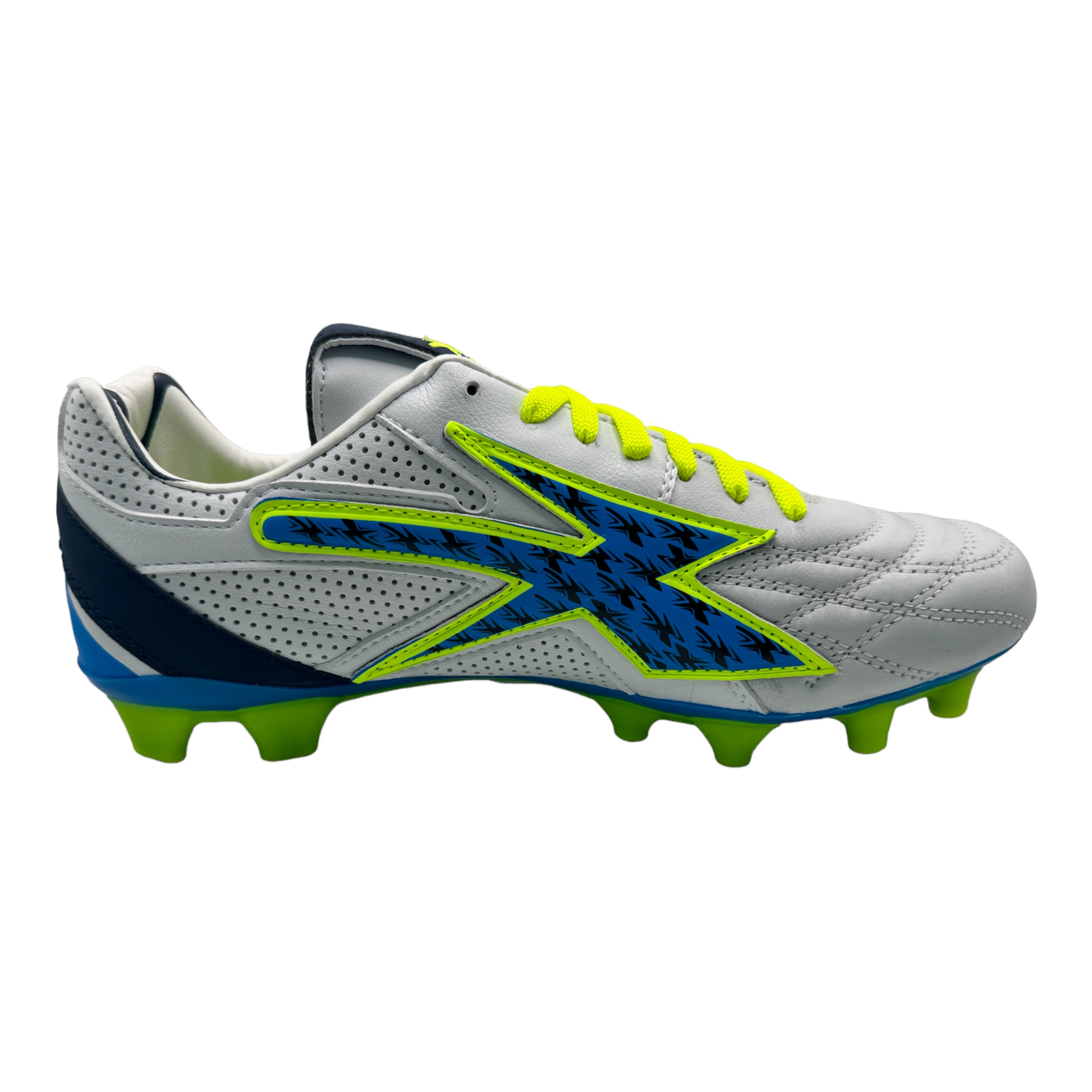 Tenis Concord Futbol Tachones Blanco/neón 100% Piel S214xa