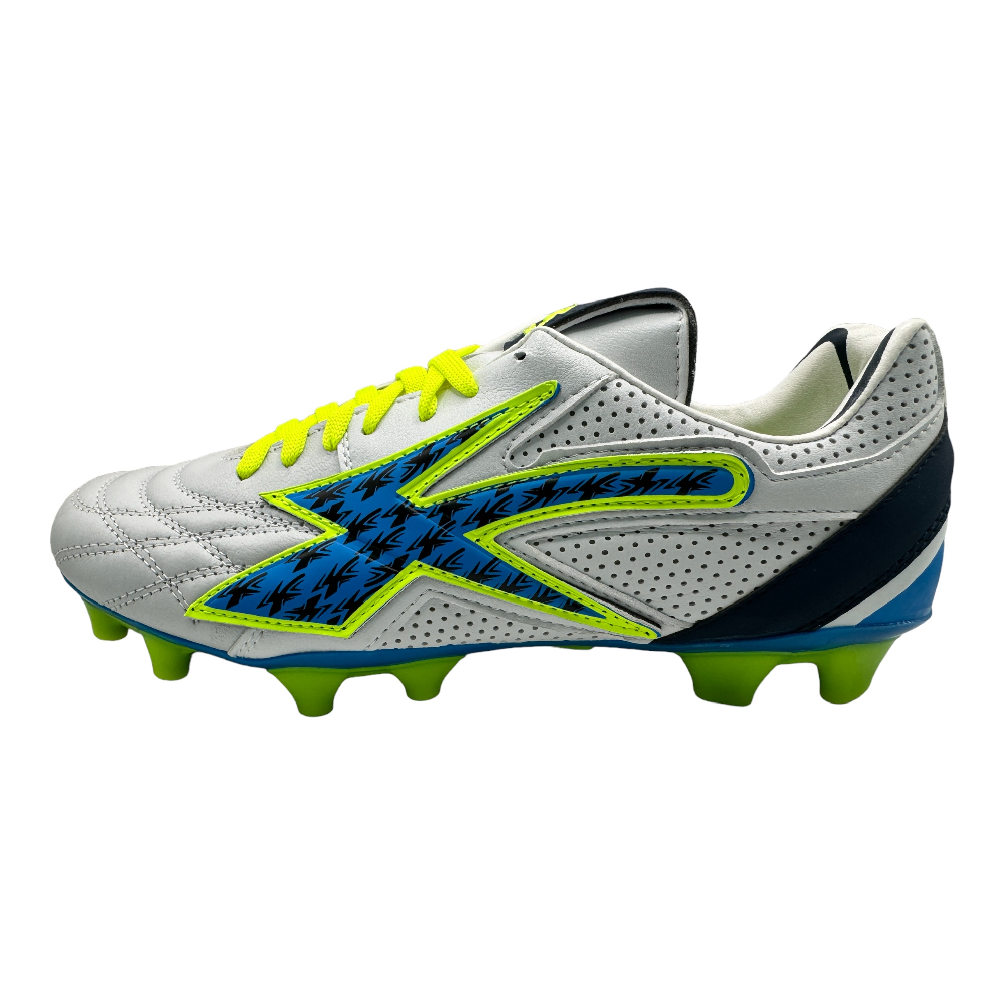 Tenis Concord Futbol Tachones Blanco/neón 100% Piel S214xa