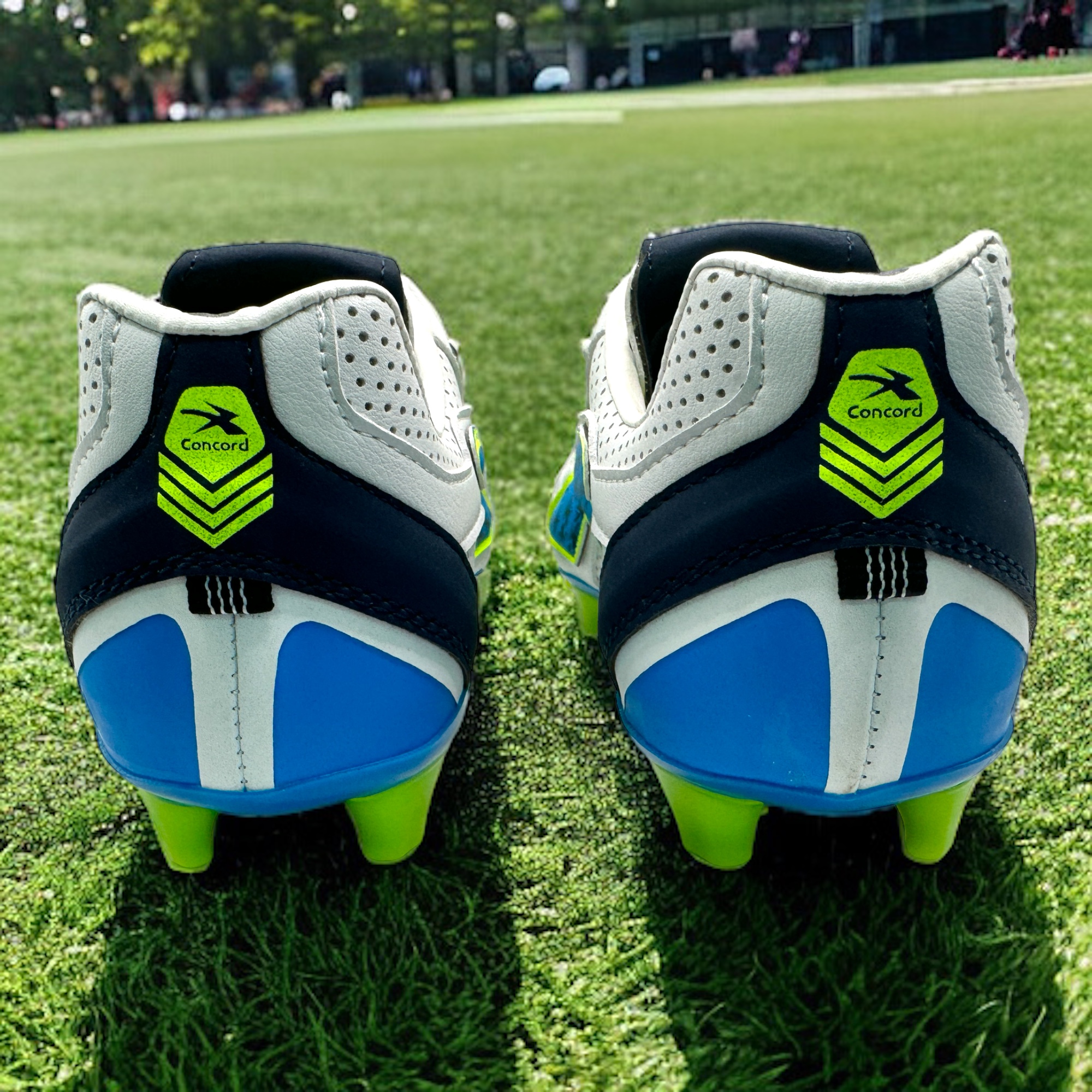 Tenis Concord Futbol Tachones Blanco/neón 100% Piel S214xa