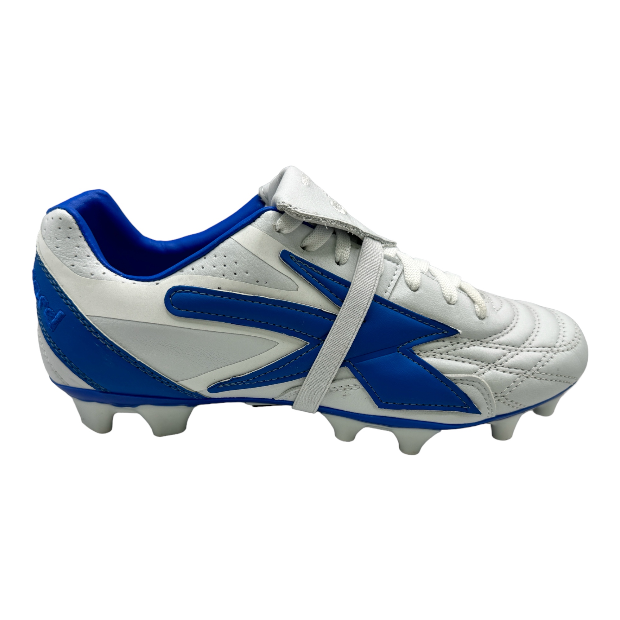 Tenis Concord Futbol Tachones Blanco/rey 100% Piel S160xa.