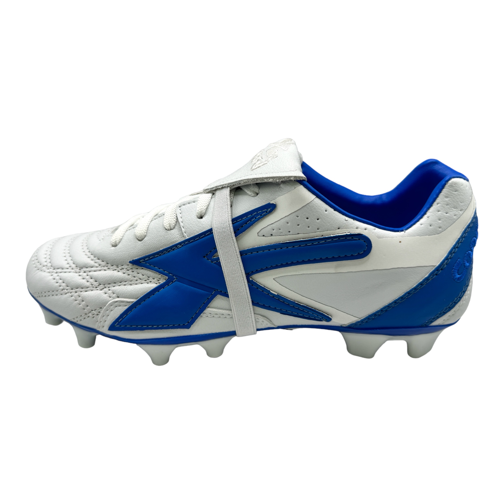 Tenis Concord Futbol Tachones Blanco/rey 100% Piel S160xa.