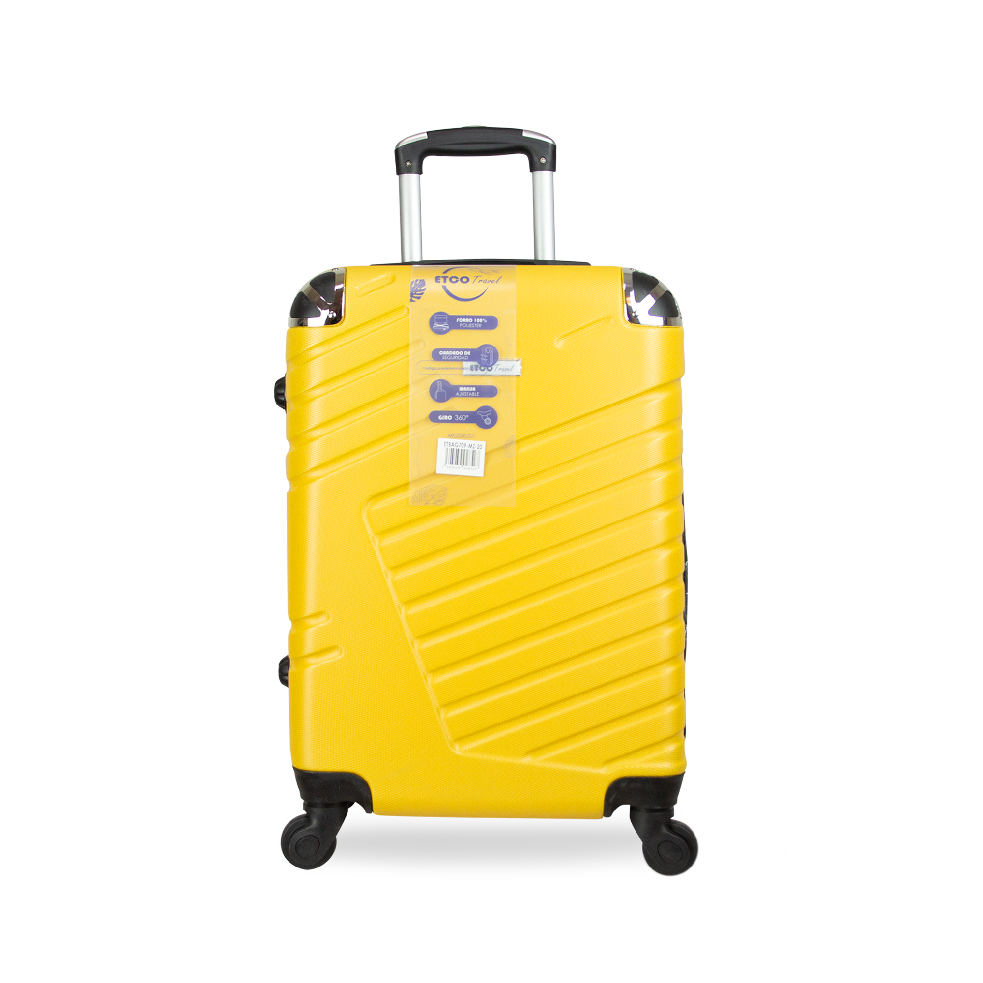 Maleta De Viaje Ligera 20 Pulgadas Etco Travel Equipaje De Mano Mostaza para Avion con Ruedas 360 Barata