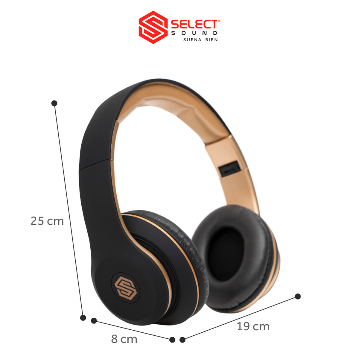 Audifonos Bluetooth con Manos Libres Select Sound  Echo BTH024 Tipo Dj con Radio Fm