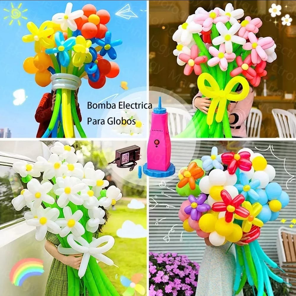 Bomba De Inflar Globo Eléctrica Para Normal O Salchicha New