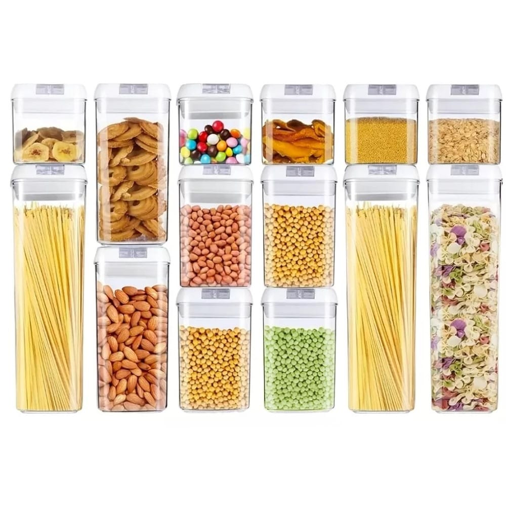 Recipientes Herméticos De Almacenamiento De Cocina Set 14 Pz