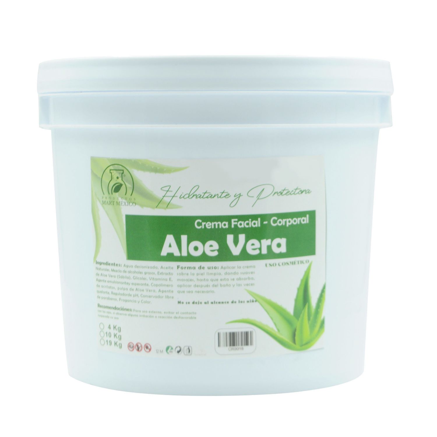 Crema Facial & Corporal De Aloe Vera Regeneradora (19 kilos)