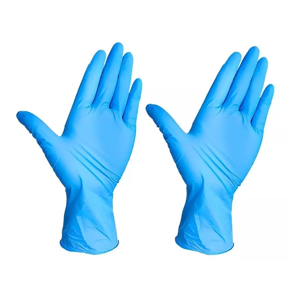 Guantes De Nitrilo Libre De Latex Sin Polvo Azul Negro 100pz