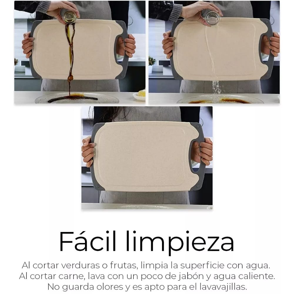 Tabla De Cocina Para Picar Cortar Alimentos Set 3 Piezas