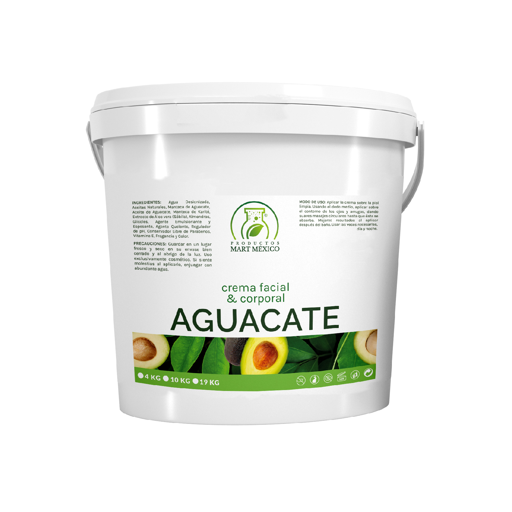 Crema Facial & Corporal De Aguacate Hidratante (10 kilos)