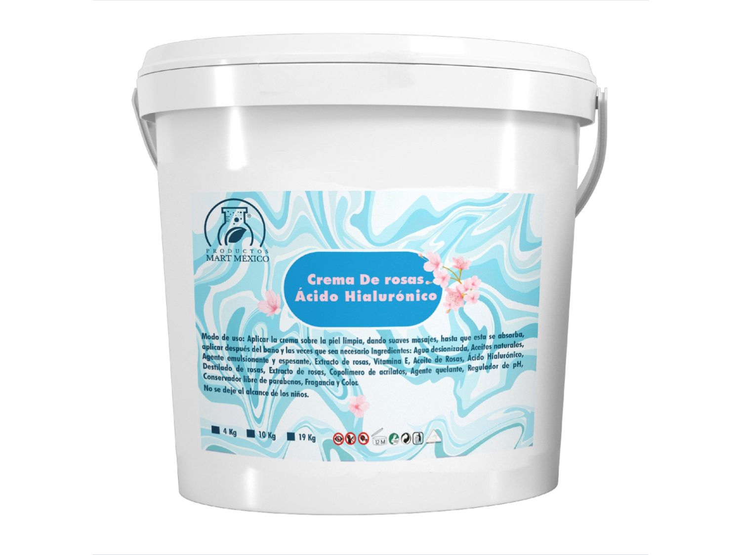 Crema Corporal De Rosas Con Ácido Hialurónico Restauradora (4 kilos)