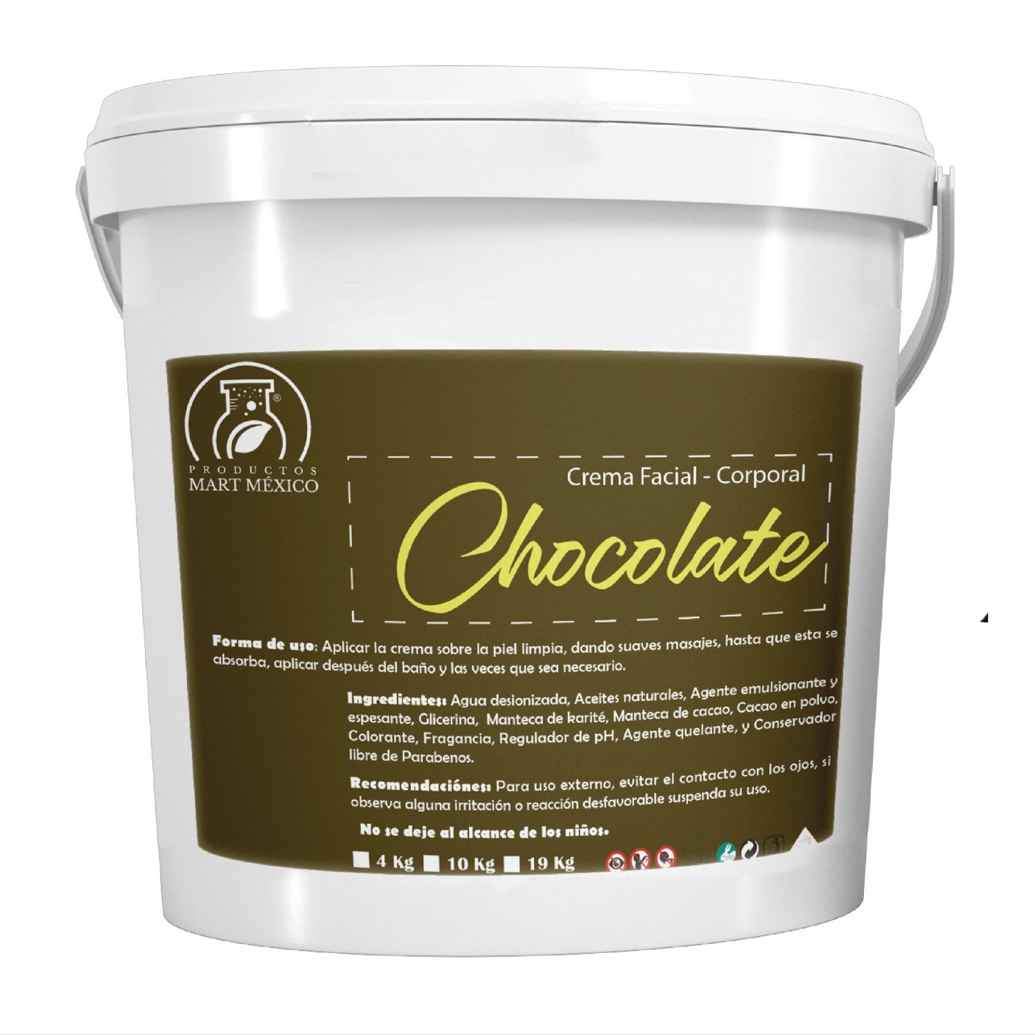 Crema Corporal De Chocolate Piel Suave (4 kilos)