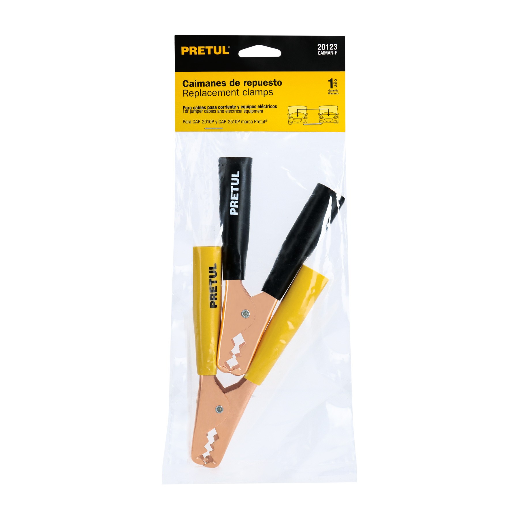 CABALLETE CON 2 CAIMANES PARA CABLES PASA CORRIENTE, PRETUL 20123