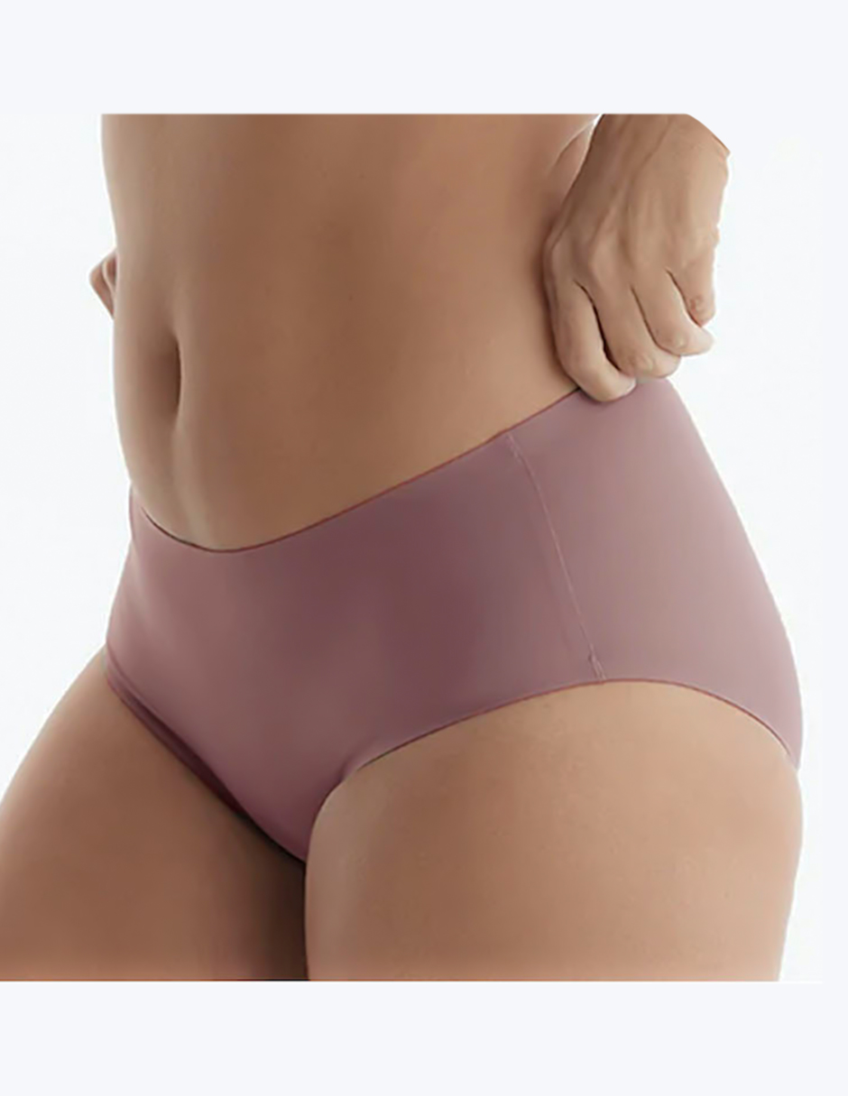 Pack 3 Pantaletas Sin Costuras Rosa Marino Y Gris