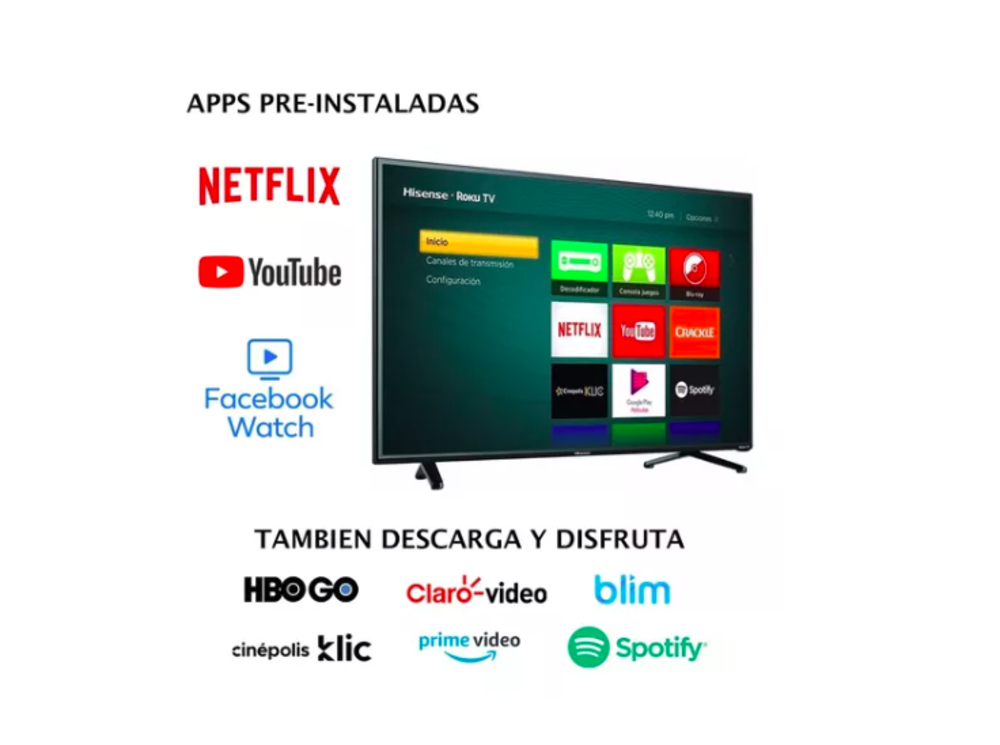 Smart Tv Portátil Hisense H4f Series 40h4030f Led Full Hd 40