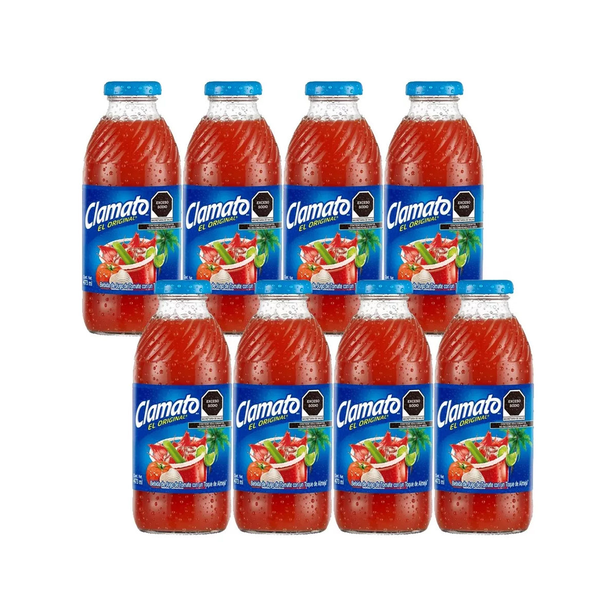 Jugo Clamato Almeja Original 8 Piezas de 473 ml c/u