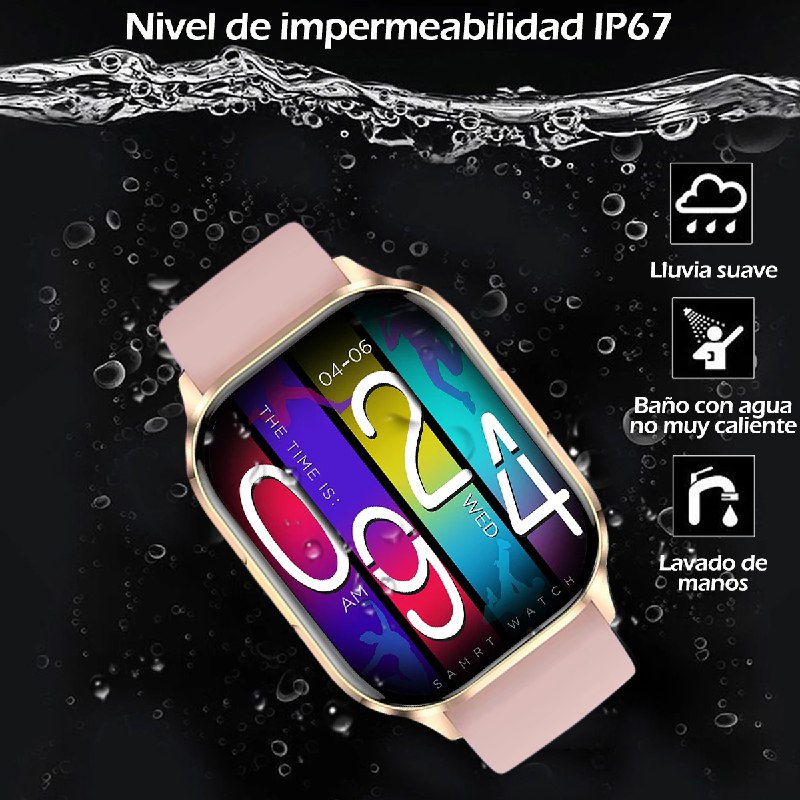 Smartwatch Reloj Inteligente HK-21 Pantalla AMOLED Serie 6 Rosa