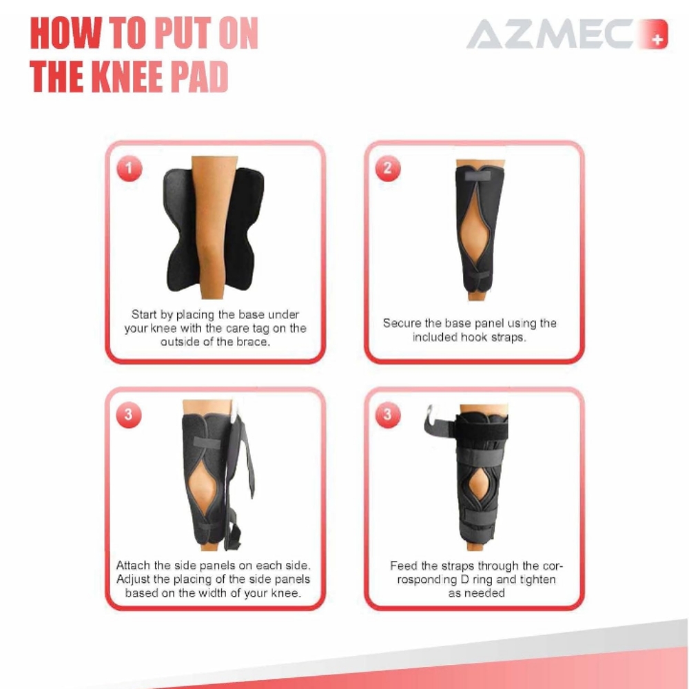 Inmovilizador de rodilla férula tripanel ajustable