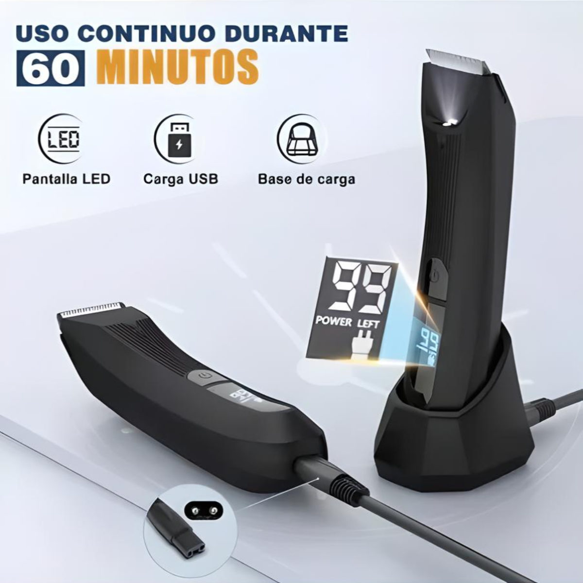 Máquina Para Cortar Cabello Corporal Rasuradora Zona Íntima