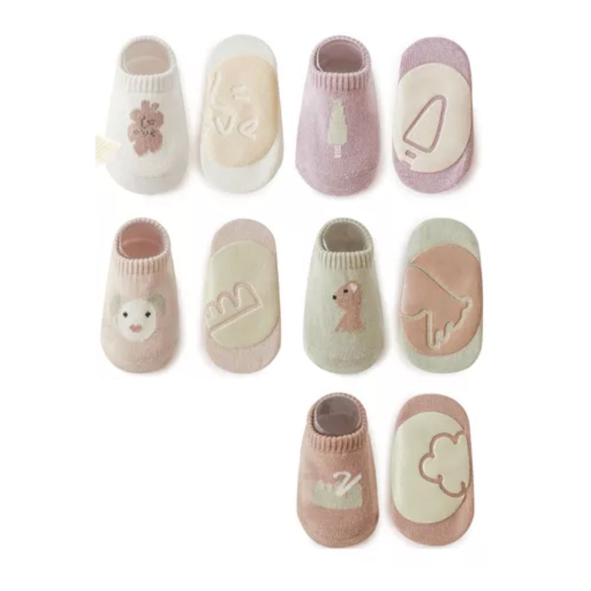 Calcetines Para Bebe Niños De Algodón Ropa De Debe 5pares Talla 1-3T